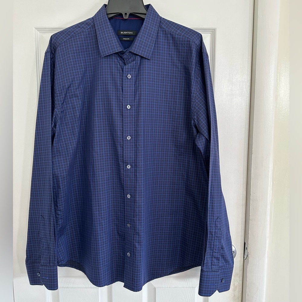 Bugatchi Men’s Shaped Fit Cotton Button Up Shirt - Picture 1 of 5